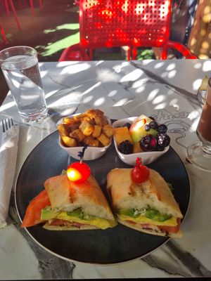 The vegan sandwich! It was really good. Cheese not needed imo at Siempre Breakfast & Lunch in Toronto