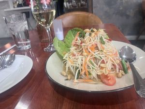 Papaya salad no shrimp or fish sauce  at Chalong Thai in Las Vegas
