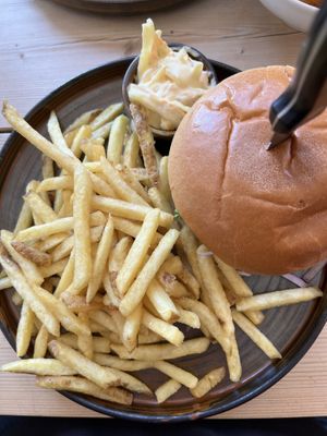 Vegan burger  at Isle of Harris Brewery in Isle Of Harris
