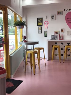 Seating indoors  at Bunnie Cakes in Doral