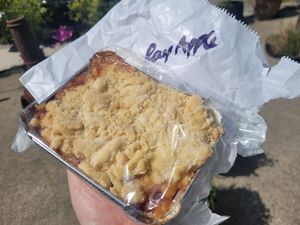 Raspberry + Apple Crumble at The Free From Gluten Company in Mold