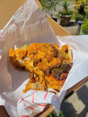 Kerlan Sweet Potato, Leeks, Green Beans, Ginger, Coconut and Lemongrass Pie at The Free From Gluten Company in Mold