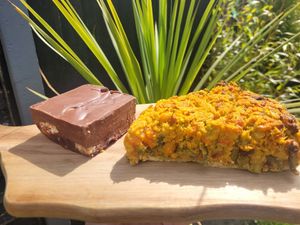 Vegan Nutella Orange and Marshmellow Cookie Bar and Katsu Pie at The Free From Gluten Company in Mold