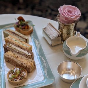 Vegan sandwiches at Afternoon Tea at The Savoy - Thames Foyer  in London