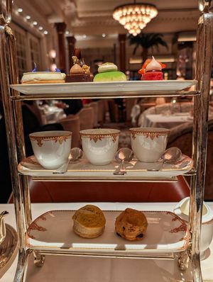  at Afternoon Tea at The Savoy - Thames Foyer  in London