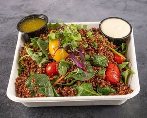 quinoa salad at Lucia Mediterranean Grill in Los Angeles