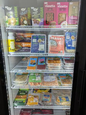 Mock meats/fishes at Cita Vegana in Madrid