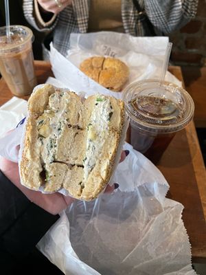   at Tompkins Square Bagels in New York City