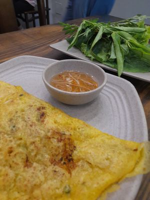 Vegan banh xeo at Vegan 365 in Ho Chi Minh City