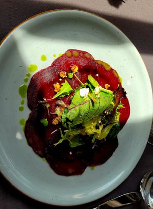 Rote Bete Carpaccio at Landgasthaus Wintringer Hof in Kleinblittersdorf