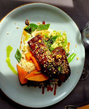 Räuchertofu mit Teriyaki Sauce at Landgasthaus Wintringer Hof in Kleinblittersdorf