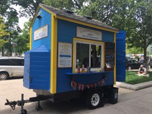 super cute mini cart!  at Ladonia Cafe in Madison