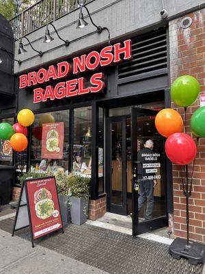   at Broad Nosh Bagels Deli in New York City