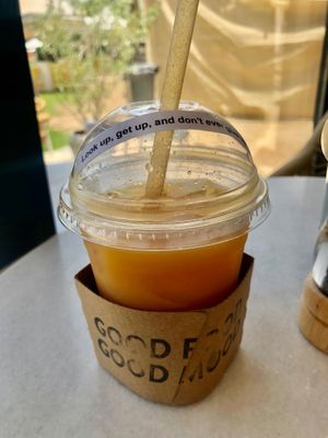 Mango iced tea at Sanderson's - Ripe Market in Dubai