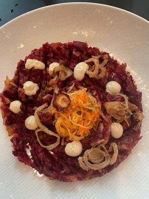 Vegan blood sausagee  at Trude & Töchter in Vienna