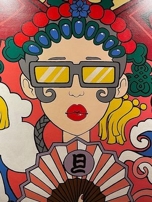 Wall decor at Kaiju in Berlin