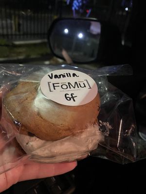 Gluten free vanilla ice cream sandwich at FoMu in Jamaica Plain