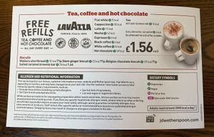 There’s oat powder as dairy replacement for your white americano  at The Moon Under Water in Boston