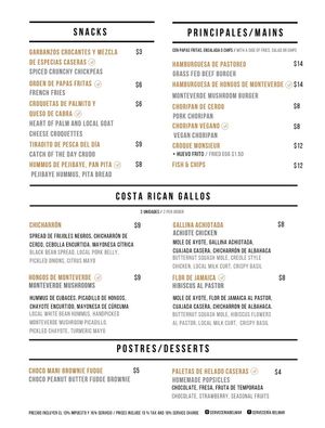 Vegan choripan, hummus pita, fries and more at Cervecería Belmar in Monteverde