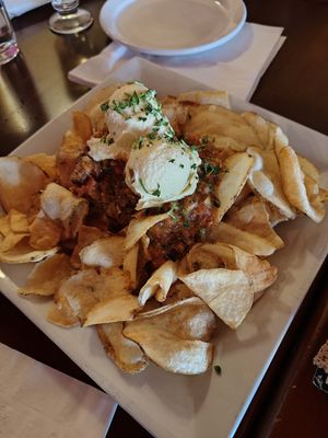Ethiopian nacho at Enssaro in Oakland