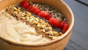 Smoothie bowls at Smokey Jo's Cafe in Udaipur