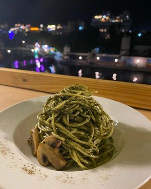 Pesto pockets at Smokey Jo's Cafe in Udaipur
