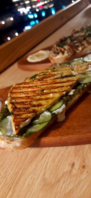 Tofu pesto sandwich at Smokey Jo's Cafe in Udaipur