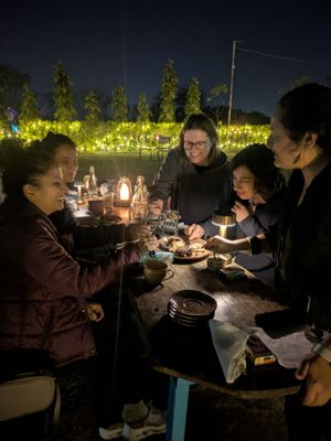 Sharing dessert is tough! at Smokey Jo's Cafe in Udaipur