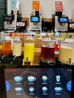 咖啡里面使用的椰乳含有牛奶，另外椰乳桃胶雪燕也有牛奶。菜品里面不含蛋奶。  at Yeyunbian Vegetarian Buffet Restaurant - 野云边素食自助餐厅 in Kunming