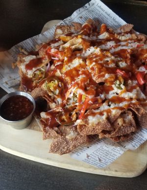 Wonton nachos at 211 Main | Twoeleven Main  in Port Dover