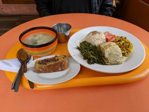 Set meal (the juice isn't pictured). at Quinua in Quito