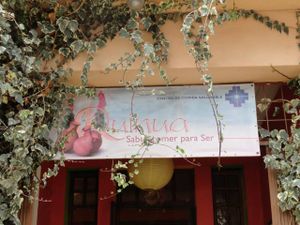 banner out front at Quinua in Quito