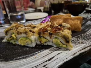 Prince roll and inari at Blue Sushi in Kansas City