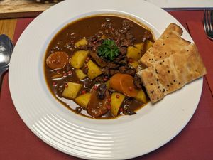 Gulasch at Vegane Gastrothek Charisma in Radolfzell