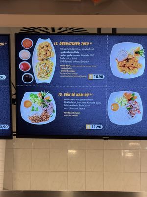 Fried tofu a la menu.  at Fresh Rolls - East Side Mall in Berlin