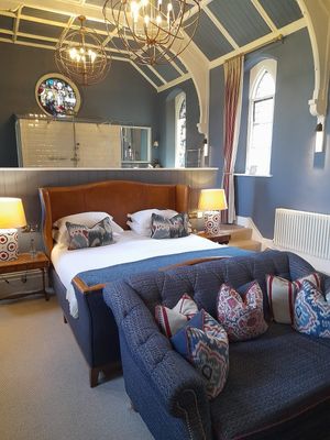 One of the bedrooms upstairs (May 2024) at The Cookie Jar in Alnwick