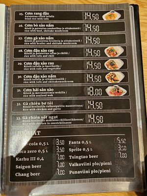 Menu. at Phở Việt in Helsinki