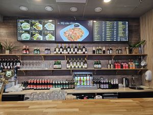 The counter. at Phở Việt in Helsinki