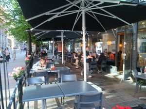 Outside at Phở Việt in Helsinki