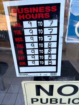 Hours have changed   at Super Tortas No 1 in Paramount