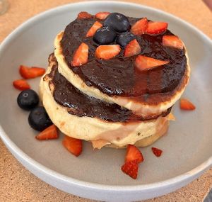 Chocolate pancakes   at GAL Cafe in Lisbon