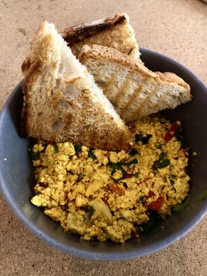 Scrambled tofu  at GAL Cafe in Lisbon