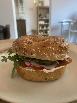 “Salmon” bagel   at GAL Cafe in Lisbon