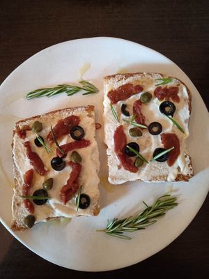 Cashew cream toast. at GAL Cafe in Lisbon