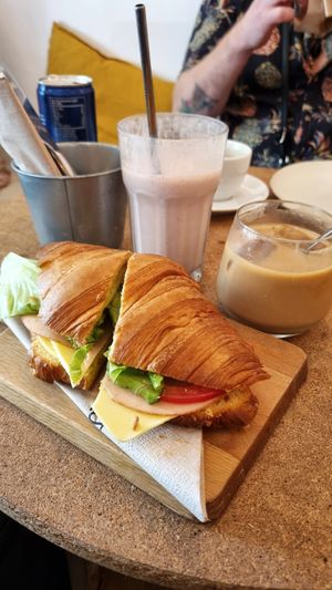 Ham & cheese croissant at GAL Cafe in Lisbon