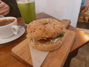 Bagel de brie at GAL Cafe in Lisbon