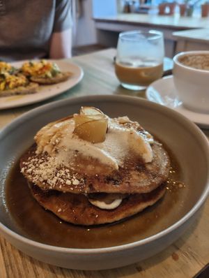 The shining star of my morning, apple pancakes at GAL Cafe in Lisbon