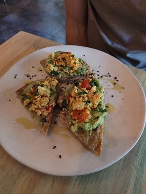 Also the avocado toast was definitely not basic at GAL Cafe in Lisbon