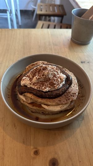 tiramisu pancakes  at GAL Cafe in Lisbon