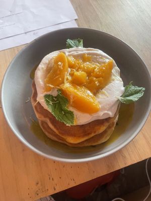 Tropical pancakes   at GAL Cafe in Lisbon